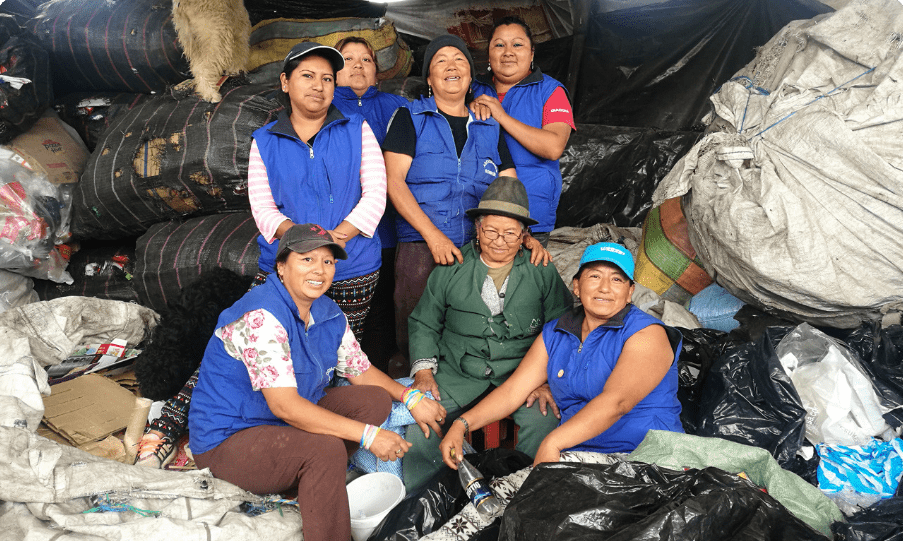 Recicladores en Ecuador